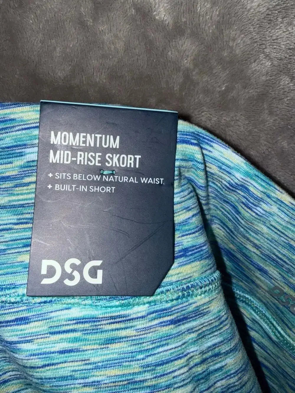 DSG Momentum Mid-Rise Skort Blue Space Dye Size XL